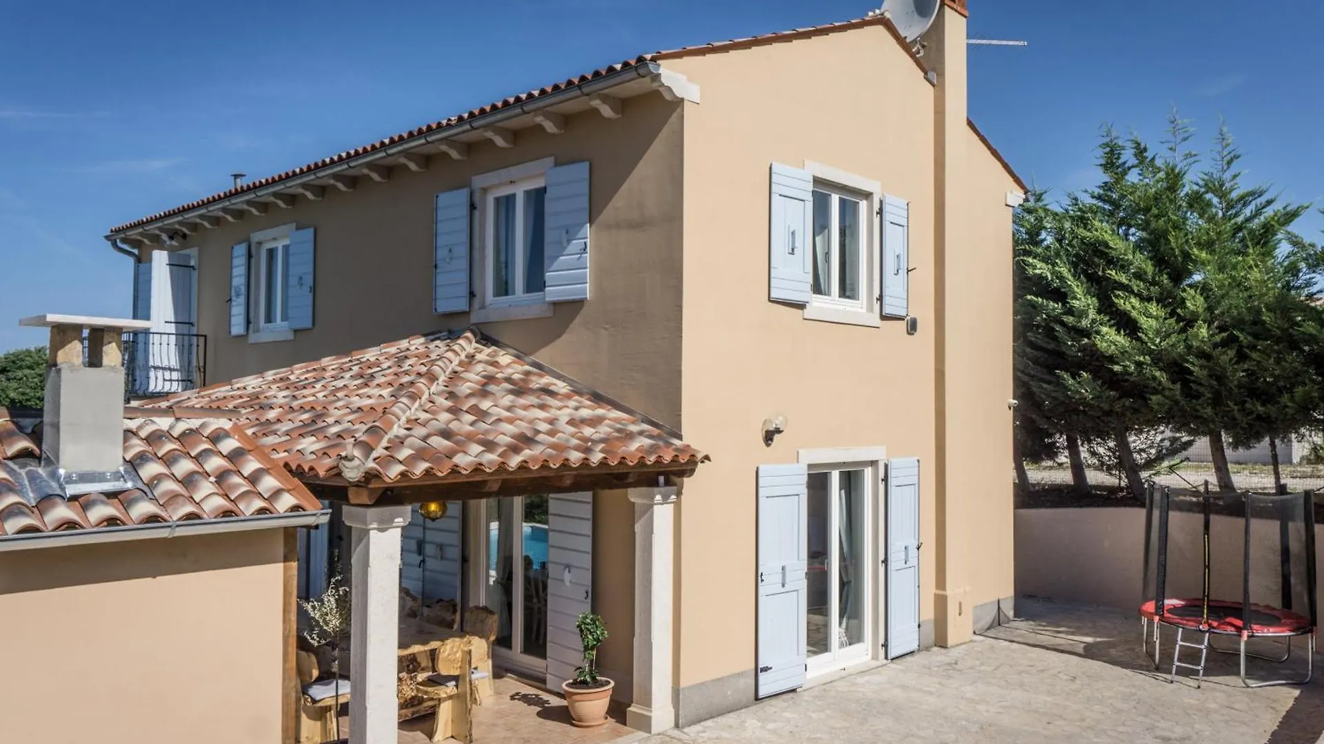 Villa Histria Relax For 8 People In Central Istria With Sea View And Children Playground Smoljanci Croatia